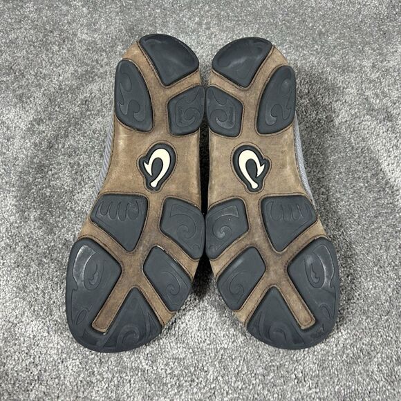 Olukai Moloa Kapa Men's Sz 8 Gray Woven Textile Canvas Slip On Loafer Shoes Used - Picture 8 of 11